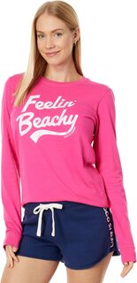 Футболка Feelin&apos; Beachy с длинными рукавами Crusher Life is Good, цвет Raspberry Pink