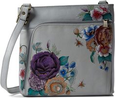 Сумка Crossbody with Front RFID Built in Wallet 651 Anuschka, цвет Floral Charm
