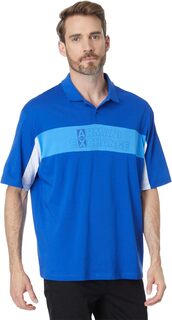 Рубашка-поло Striped Color-Block Logo Polo Shirt Armani Exchange, цвет Marine/Pale Blue/White