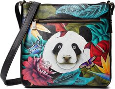 Расширяемая дорожная сумка через плечо 550 Anuschka, цвет Happy Panda