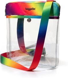 Сумка Stadium Bags Clear Pocket Crossbody Baggallini, цвет Clear Rainbow Pride