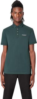 Рубашка-поло Slim Fit Milano/New York Logo Polo Armani Exchange, цвет Green Gables