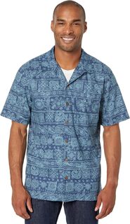 Рубашка Tropics с коротким рукавом и слегка приталенным принтом L.L.Bean, цвет Mallard Blue Bandana L.L.Bean®