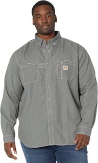 Огнестойкая рубашка оригинального кроя Big &amp; Tall с длинными рукавами и пуговицами спереди Carhartt, серый