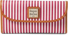 Кошелек Stripe Continental Clutch Dooney &amp; Bourke, фуксия