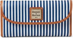 Кошелек Stripe Continental Clutch Dooney &amp; Bourke, темно-синий