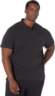 Рубашка-поло Victor Short Sleeve Slub Cotton Polo w/ Peace Sign Embroidery K5787Y2 John Varvatos, черный