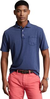 Рубашка-поло Classic Fit Cotton-Linen Polo Shirt Polo Ralph Lauren, светло-синий