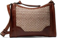 Плетеная сумка через плечо Mackenna с молнией и джутом Frye, цвет Brown Multi