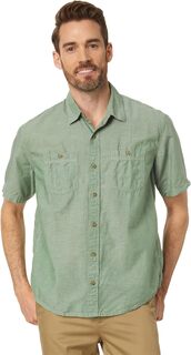 Рубашка из прочного льна с коротким рукавом в традиционном крое L.L.Bean, цвет Light Everglade L.L.Bean®