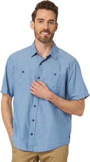 Рубашка из прочного льна с коротким рукавом в традиционном крое L.L.Bean, цвет Rustic Blue L.L.Bean®