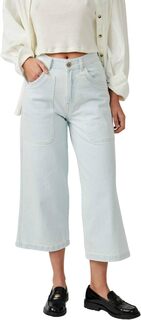 Джинсы Piper Mid-Rise Crop Wide Leg Free People, цвет Bleach Bloom