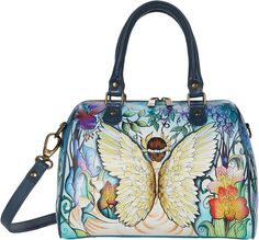 Классическая сумка-портфель на молнии 625 Anuschka, цвет Enchanted Garden