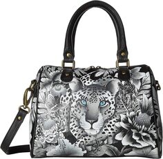 Классическая сумка-портфель на молнии 625 Anuschka, цвет Jardin Bleu