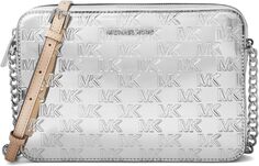 Большая сумка через плечо Jet Set East/West MICHAEL Michael Kors, цвет Silver