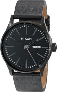 Часы Sentry Leather Nixon, цвет All Black