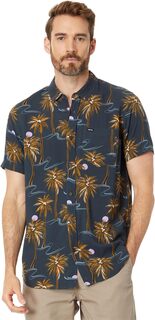 Рубашка Brushed Palm Floral Short Sleeve Woven Rip Curl, темно-синий