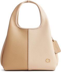 Кожаная сумка через плечо Lana в стиле колор-блок 23 COACH, цвет Ivory/Multi
