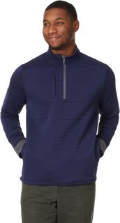 Текстурированный пуловер средней плотности на молнии 1/4 Callaway, цвет Peacoat