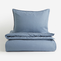 Комплект односпального постельного белья H&amp;M Home Linen-blend, синий