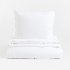 Комплект односпального постельного белья H&amp;M Home Linen-blend, белый