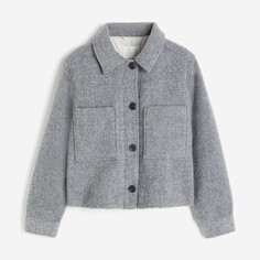 Куртка-рубашка H&amp;M Wool-blend, серый H&M
