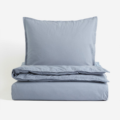 Комплект односпального постельного белья H&amp;M Home Washed Cotton, синий