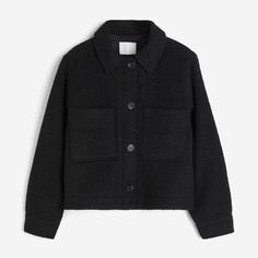Куртка-рубашка H&amp;M Wool-blend, черный H&M