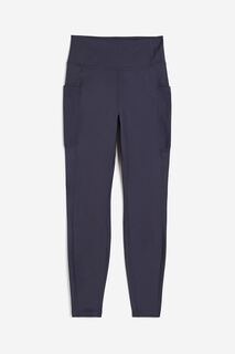 Леггинсы H&amp;M DryMove Pocket-detail Sports, стальной-синий H&M