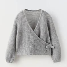 Кардиган Zara Knit Wrap, серый