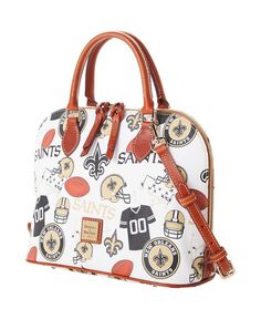 Женская сумка-портфель New Orleans Saints Gameday на молнии Dooney &amp; Bourke, белый