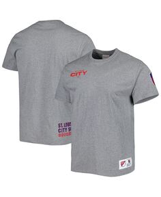 Мужская серая футболка St. Louis City SC City Mitchell &amp; Ness, серый