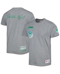 Мужская серая футболка Seattle Sounders FC City Mitchell &amp; Ness, серый