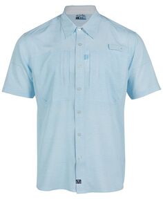 Мужская рубашка для рыбалки на пуговицах H20 Salt Life, синий