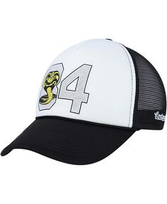 Мужская и женская белая и черная шляпа Cobra Kai 84 Snapback Contenders Clothing, белый