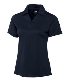 Женская однотонная рубашка-поло с фактурной текстурой CB Drytec Genre Cutter &amp; Buck, синий