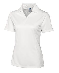 Женская однотонная рубашка-поло с фактурной текстурой CB Drytec Genre Cutter &amp; Buck, белый