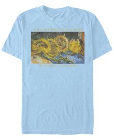 Мужская футболка с короткими рукавами и надписью Withered Sunflowers Fifth Sun, синий