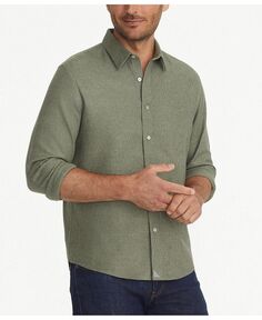 Мужская рубашка обычного кроя без морщин венето на пуговицах UNTUCKit, зеленый