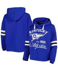Женский пуловер с капюшоном Royal Distressed Kentucky Wildcats Super Pennant Pressbox, синий