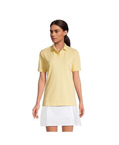 Женская школьная форма с коротким рукавом и сетчатой рубашкой поло Lands&apos; End, желтый