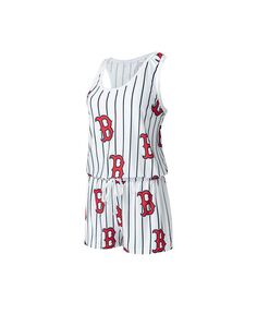 Белый женский вязаный комбинезон в тонкую полоску Boston Red Sox Reel Sox Concepts Sport, белый
