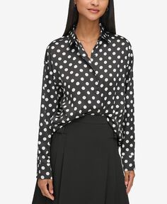 Женская блузка оверсайз с принтом KARL LAGERFELD PARIS, черный