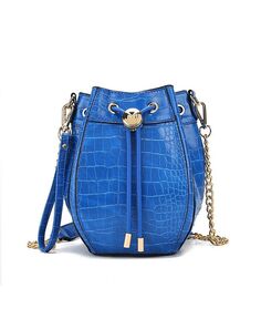 Женская сумка-мешок Cassidy с тиснением под крокодила от Mia K MKF Collection, цвет Royal blue