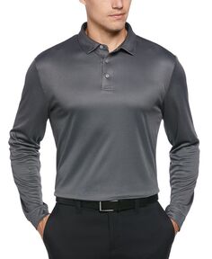 Мужская мини-жаккардовая рубашка-поло для гольфа с длинным рукавом PGA TOUR, цвет Quiet Shade