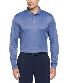 Мужская мини-жаккардовая рубашка-поло для гольфа с длинным рукавом PGA TOUR, цвет Ultramarine