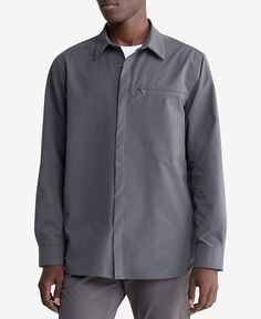 Мужская спортивная рубашка со скрытыми карманами Calvin Klein, серый
