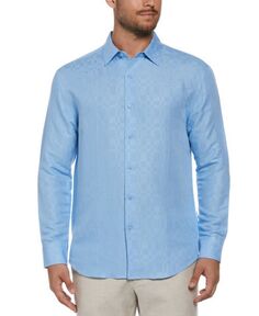 Мужская рубашка добби с длинным рукавом и пуговицами спереди Cubavera, синий