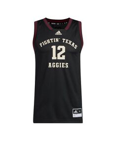 Мужская черная майка № 12 Texas A&amp;M Aggies Team Swingman adidas, черный