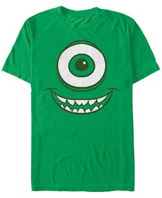 Мужская футболка с короткими рукавами Disney Pixar Monsters Inc. Майка Вазовски, костюм с большим лицом Fifth Sun, зеленый